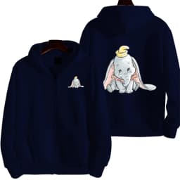 Dumbo Cartoon Anime Men's Zipper Hoodie Spring and Autumn Women's Sportswear New Fashion Couple Jacket Coat
