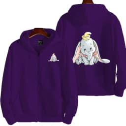 Dumbo Cartoon Anime Men's Zipper Hoodie Spring and Autumn Women's Sportswear New Fashion Couple Jacket Coat