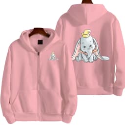 Dumbo Cartoon Anime Men's Zipper Hoodie Spring and Autumn Women's Sportswear New Fashion Couple Jacket Coat