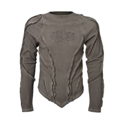 PFNW Fashionable Washed Distressed Slim Fit Top Men's Round Neck Casual Long Sleeved T-shirt 2026 Spring New 28L1595