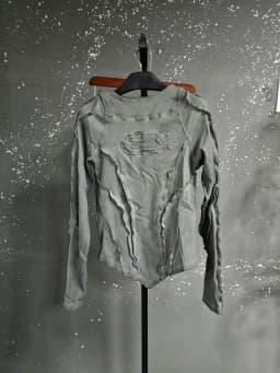 PFNW Fashionable Washed Distressed Slim Fit Top Men's Round Neck Casual Long Sleeved T-shirt 2026 Spring New 28L1595