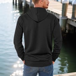 New Spring And Autumn American Loose Casual Hoodie Long Sleeve Jacquard Sweater Men's