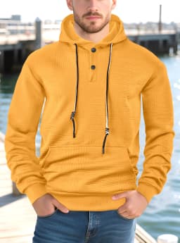 New Spring And Autumn American Loose Casual Hoodie Long Sleeve Jacquard Sweater Men's