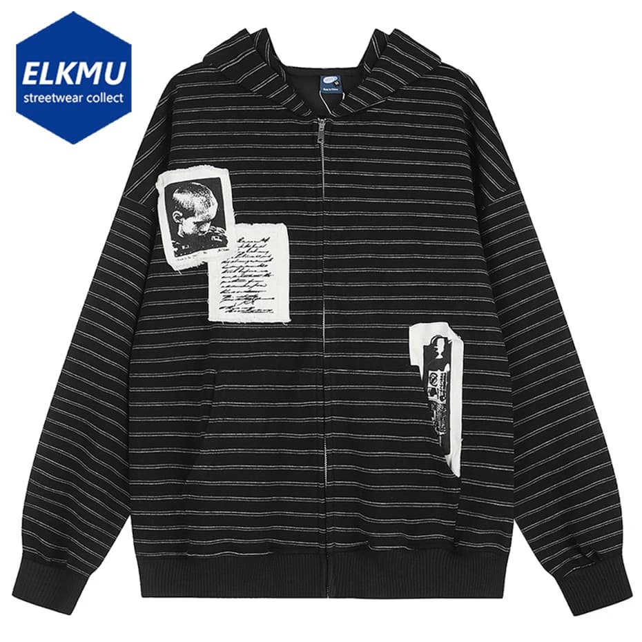 Vintage Oversized Y2K Hoodies Streetwear Harajuku Hip Hop Hoodies Jackets Casual Loose Sweatshirts Jackets