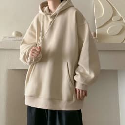 Japanese Style Oversized Men's Hoodie Autumn Winter New Solid Color Casual Loose Hooded Sweatshirt Korean Fashion Streetwear