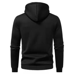 Men's Fashion Hooded Drawstring Sweatshirt Casual Autumn Fleece Pullover Solid Color with Big Pocket Streetwear
