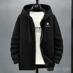 Spring hooded zipper cardigan for men loose and plus size casual velvet sports jacket available in sizes 12XL 10XL 9XL 8XL