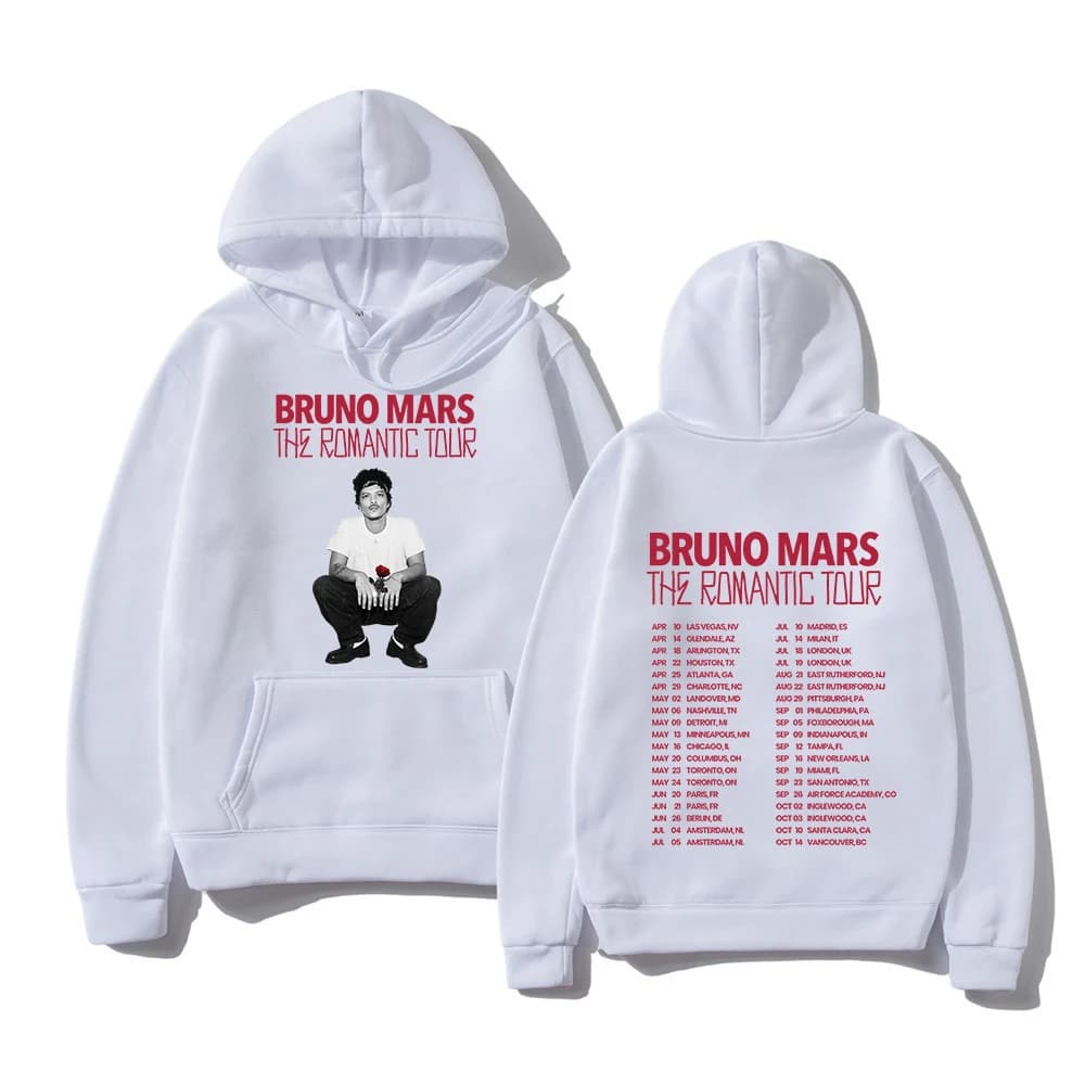Bruno Mars The Romantic Tour 2026 Hoodie New Album Vintage Fashion Men/women Hoodies Harajuku Winter Clothes Pullover Sweatshirt