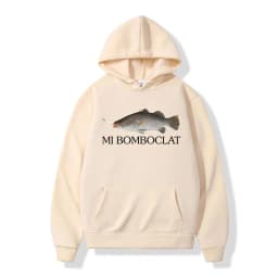 Funny Bomboclat Fish Smoking Meme Hoodies Men Women Clothing Pullovers Fashion Hip Hop Oversized Hooded Sweatshirt Streetwear