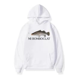 Funny Bomboclat Fish Smoking Meme Hoodies Men Women Clothing Pullovers Fashion Hip Hop Oversized Hooded Sweatshirt Streetwear