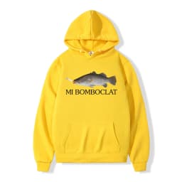 Funny Bomboclat Fish Smoking Meme Hoodies Men Women Clothing Pullovers Fashion Hip Hop Oversized Hooded Sweatshirt Streetwear