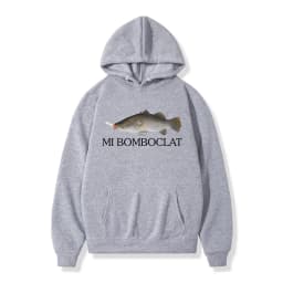 Funny Bomboclat Fish Smoking Meme Hoodies Men Women Clothing Pullovers Fashion Hip Hop Oversized Hooded Sweatshirt Streetwear