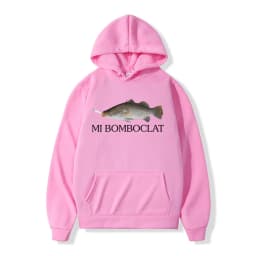 Funny Bomboclat Fish Smoking Meme Hoodies Men Women Clothing Pullovers Fashion Hip Hop Oversized Hooded Sweatshirt Streetwear