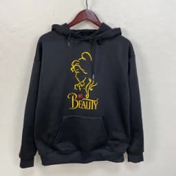 I'm Her Beast I'm His Beauty Print Sweatshirts Couple Matching Hoodies Men Women Long Sleeve Hooded Luminous Lover Hoodie