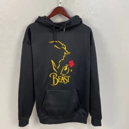 I'm Her Beast I'm His Beauty Print Sweatshirts Couple Matching Hoodies Men Women Long Sleeve Hooded Luminous Lover Hoodie