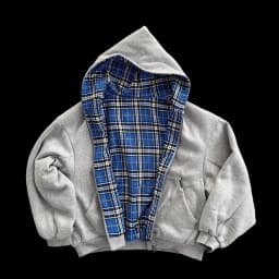 Mens Camouflage Retro Zip Up Hoodie Set 2 in 1 Reversible Gray Couple Pullover Casual Loose Comfort Streetwear Hooded Sweatshirt