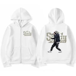 Hip Hop Singer Eminem Zip Up Hoodie Slim Shady Music Album Rap Graphic Hooded Men Fashion Zipper Sweatshirt Unisex Fleece Coats
