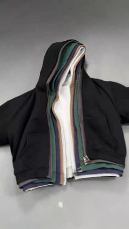 2026 Autumn/Winter Velvet Short Double Zipper Cardigan Hoodie Solid Color Cotton Fleece Mens Zip Up Hooded Pullover Sweatshirt