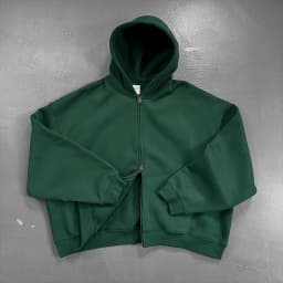 2026 Autumn/Winter Velvet Short Double Zipper Cardigan Hoodie Solid Color Cotton Fleece Mens Zip Up Hooded Pullover Sweatshirt
