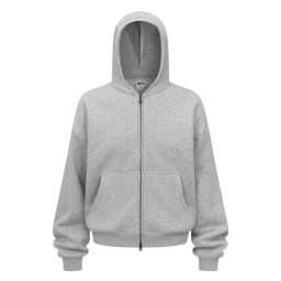 2026 Autumn/Winter Velvet Short Double Zipper Cardigan Hoodie Solid Color Cotton Fleece Mens Zip Up Hooded Pullover Sweatshirt