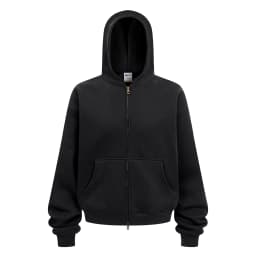 2026 Autumn/Winter Velvet Short Double Zipper Cardigan Hoodie Solid Color Cotton Fleece Mens Zip Up Hooded Pullover Sweatshirt