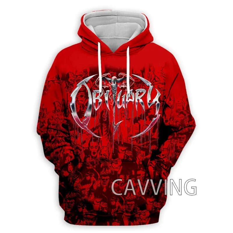 New Fashion Women/Men's 3D Print Obituary Rock Hoodies Hooded Sweatshirts Harajuku Hoodie Sweatshirts Tops Clothing