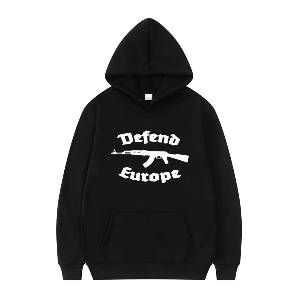 Defend Europe Hoodie Funny Sweatshirt Men Hoodies Pullover Hip Hop Streetwear DY-185