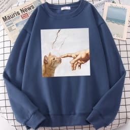 Cartoon Cat Printing Clothing Men Fashion Oversized Hoodie Anime Casual Swetshirt Loose Personality Hoodies Hip Hop Pullovers