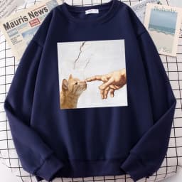 Cartoon Cat Printing Clothing Men Fashion Oversized Hoodie Anime Casual Swetshirt Loose Personality Hoodies Hip Hop Pullovers