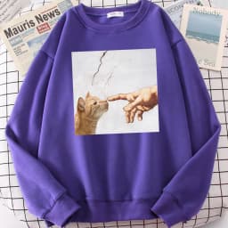Cartoon Cat Printing Clothing Men Fashion Oversized Hoodie Anime Casual Swetshirt Loose Personality Hoodies Hip Hop Pullovers