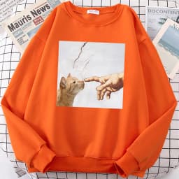 Cartoon Cat Printing Clothing Men Fashion Oversized Hoodie Anime Casual Swetshirt Loose Personality Hoodies Hip Hop Pullovers