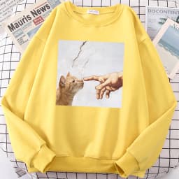 Cartoon Cat Printing Clothing Men Fashion Oversized Hoodie Anime Casual Swetshirt Loose Personality Hoodies Hip Hop Pullovers