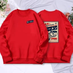 Japanese Puffer Fish Ramen Printed Mans Long Sleeves Harajuku Street O-Neck Sweatshirt Casual Fashion Autumn Tops Men Pullovers