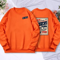 Japanese Puffer Fish Ramen Printed Mans Long Sleeves Harajuku Street O-Neck Sweatshirt Casual Fashion Autumn Tops Men Pullovers