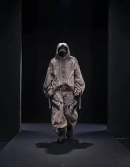 Distressed Washed Dirty Dye Gothic Vintage Hoodie Men Full Zip Face Cover Hooded Jacket Techwear Punk Oversized Street Wear