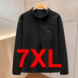10XL Plus Size Sweatshirts Men Autumn Winter Fleece Sweatshirt Half Zipper Male Fashion Casual Pullover Big Size 10XL