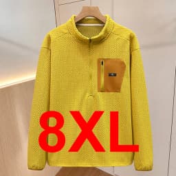 10XL Plus Size Sweatshirts Men Autumn Winter Fleece Sweatshirt Half Zipper Male Fashion Casual Pullover Big Size 10XL