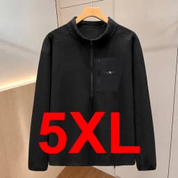 10XL Plus Size Sweatshirts Men Autumn Winter Fleece Sweatshirt Half Zipper Male Fashion Casual Pullover Big Size 10XL