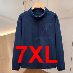 10XL Plus Size Sweatshirts Men Autumn Winter Fleece Sweatshirt Half Zipper Male Fashion Casual Pullover Big Size 10XL