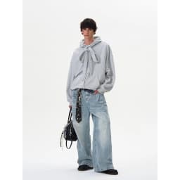 American Retro Strap Design Hooded Sweatshirt Autumn Winter Fashion Men's Casual Loose Zipper Hoodie Jacket Coats Y2k Streetwear
