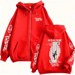 Punk Emo Rock My Chemical Romance The Black Parade Album Graphic Zipper Hoodie Men Women Casual Vintage Oversized Zip Up Jacket