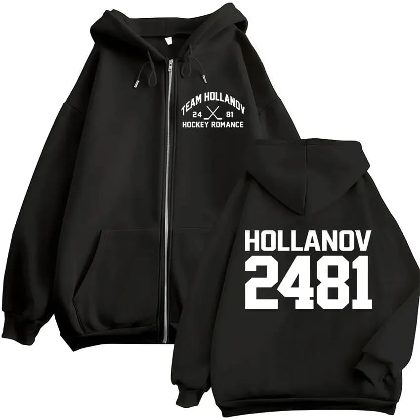 Heated Rivalry Shane Hollander Ilya Rozanov Hollanov 24 81 Zipper Hoodies Men Women Zip Up Sweatshirts Long Sleeves Jackets