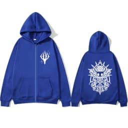 Game Hollow Knight Print Zipper Hoodie Men Women Novelty Zip Up Jacket Gaming Cartoon Hoodies Male Vintage Casual Fleece Coat