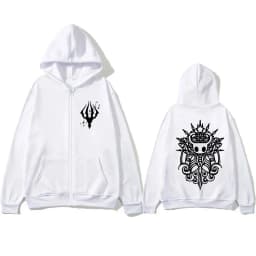 Game Hollow Knight Print Zipper Hoodie Men Women Novelty Zip Up Jacket Gaming Cartoon Hoodies Male Vintage Casual Fleece Coat