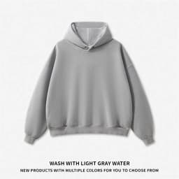 ZODF Vintage 350gsm Man Washed Boxy Fleece Hoodie Unisex Loose Ripped Warm Button Winter Hooded Pullovers Brand Clothing HY0053