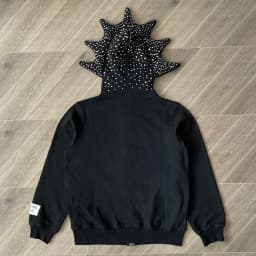 Glo Gang BODY BAG Embroidered cartoon iron drill zipper hoodie