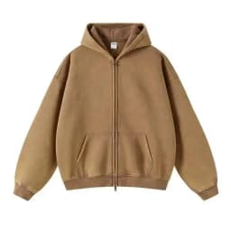 PFNW High Street Vintage Washed Distressed Hooded Zipper Sweatshirts Men's American Trendy Cardigan Oversized Outerwear 28W5687