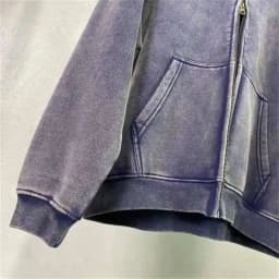 PFNW High Street Vintage Washed Distressed Hooded Zipper Sweatshirts Men's American Trendy Cardigan Oversized Outerwear 28W5687