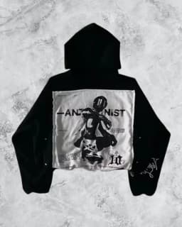 Streetwear Vintage Grey Hoodie Y2K Clothes Mens Womens Punk Rock Street Graphic Oversized Hoodie Sweatshirt Casual Jacket