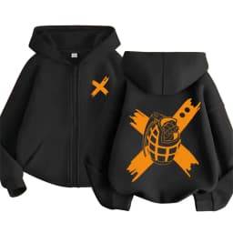 Japan Anime My Hero Academia Zipper Hoodie Harajuku Fashion Manga Vintage Zip Up Jacket Men's Fleece Oversized Zip Up Sweatshirt